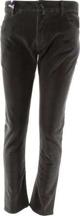 Jacob Cohen Jeans, Heren, Grijs, W36, Katoen, Slim Corduroy Broek Grijs