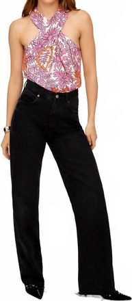 Fifteen Twenty Sasha Twist Front Top In Retro Print
