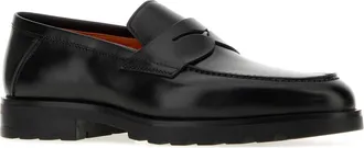 Santoni Leather Loafer - Black