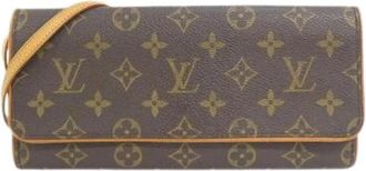 Louis Vuitton Pre-owned Pochette Twin Monogram Schoudertas - Dames - Vintage Clutch - Bruin - ONE Size - Vintage