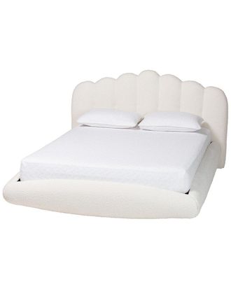 Baxton Studio Grenier Modern Boucle Queen Size Floating Bed