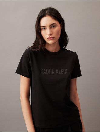 Calvin Klein Calvin Klein Womens Intense Power Lounge Tee + Shorts Sleep Set - Black - XS
