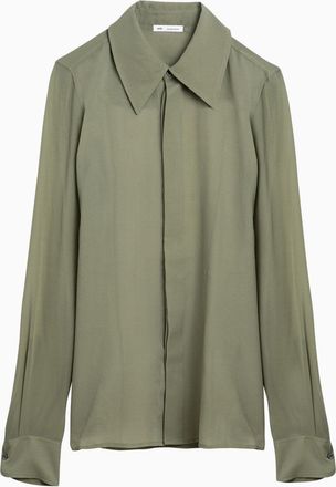 Ami Olive Green Silk Shirt