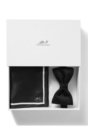 Mr P. Silk Bow-Tie and Pocket Square Set