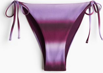 H&M Tie-Tanga Bikinihose - Purple