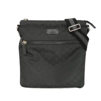Gucci Pre-owned Cross Body Bags, male, Black, Size: ONE SIZE Pre-owned GG Nylon Messenger Shoulder Bag