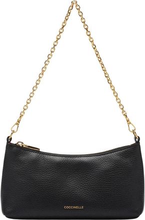 Coccinelle Aura Schoudertas - Dames - Schoudertassen - Zwart - ONE Size - Leer - Tassen