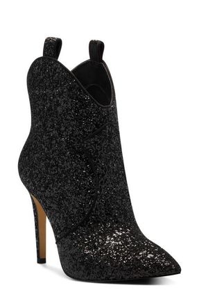 Jessica Simpson Pixillez 4 Bootie in Black Glitter at Nordstrom, Size 8
