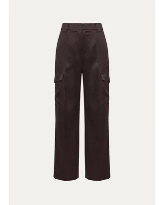 Vince Satin Utility High-Waist Trousers