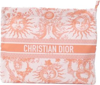 Dior Orange Canvas Pouch (Pre-Owned)