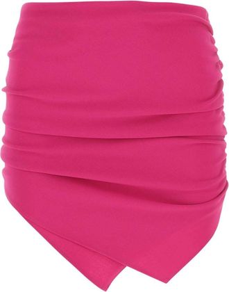 The Attico Tyrian purple stretch polyester mini skirt