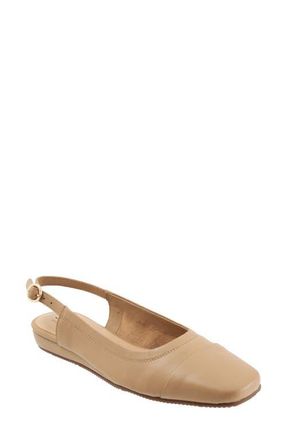 Softwalk Vittoria Slingback Flat in Nude at Nordstrom, Size 10.5