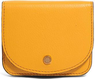 Aim&eacute;e Pucker Up Leather Card Case in Sunshine at Nordstrom