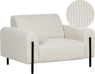 Beliani Sill&oacute;n Pana Blanco crema