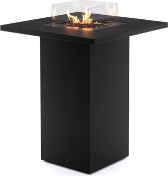 Planika Planika - Square Table High - Table Haute Ext&eacute;rieure Avec Chemin&eacute;e &Agrave; Gaz
