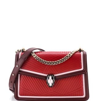 Bulgari Serpenti Forever Shoulder Bag Quilted Leather Small