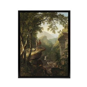Artery8 Asher Brown Durand Kindred Spirits Framed Canvas Wall Art Print | Size: W24 x H32