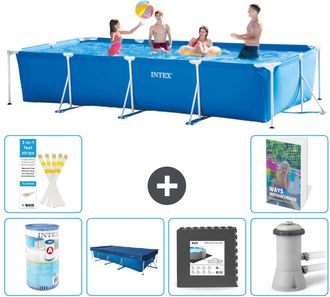 Intex Piscina Con Estructura Rectangular - 450x220x84 Cm - 7-piezas S41