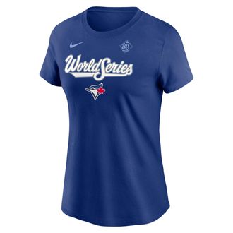 Nike Toronto Blue Jays 2025 World Series Participant Authentic Collection Nike Womens MLB T-Shirt in Blue | NKAF4EWTRW-8YR