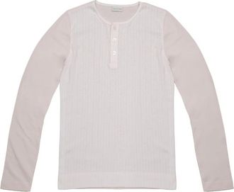 Dries Van Noten Hebton Longsleeve T-Shirt - Heren - Longsleeves - Wit - XL - Katoen - Tops