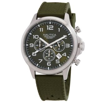 Nautica NCT Blue Ocean Chronograph Quartz Green Dial Mens Watch NAPBOS402