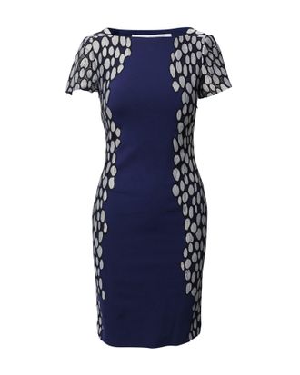 Diane Von F&uuml;rstenberg Diane Von Furstenberg Queen Tilda Dress in Navy Blue Viscose