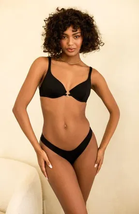 Dippin' Daisy's Swimwear Nocturnal Cheeky Bikini Bottom in Black at Nordstrom, Size X-Small