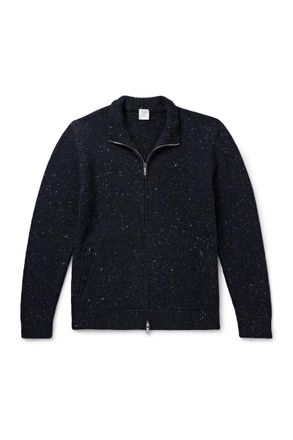 Eleventy Wool-Blend Zip-Up Cardigan