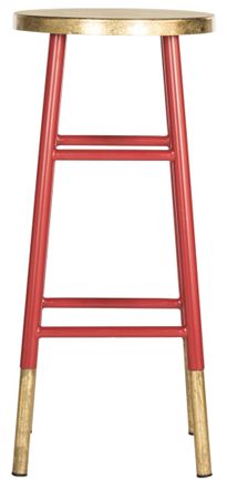 Safavieh Taburete de bar en hierro dorado