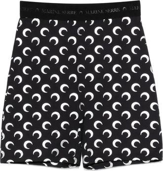 Marine Serre Shorts con stampa - Nero