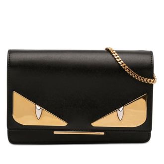 Fendi Pre-owned Fendi Leather Eye Monster Tube Wallet On Chain Ladies RJ9ROSTOJXM312BI