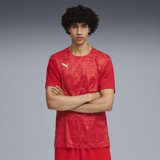 Puma Maglia da basket a maniche corte con grafica teamJAWS da uomo, Accessori, Rosso, 3XL