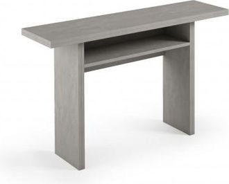 Terraneo Mesa Consola Extensible Opl&agrave; Con Tablero Abatible Y Compartimento De Almacenaje, Hormig&oacute;n, 120x35/70x75 Cm - Terraneo