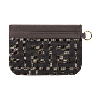 Fendi Card Case FF Jacquard - Dames - Accessoires - Bruin - Maat: ONE Size Katoen