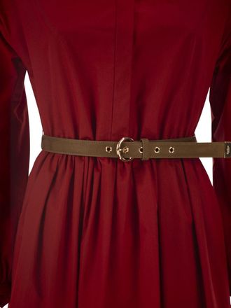 Max Mara Womens Midi Dress Red Cotton