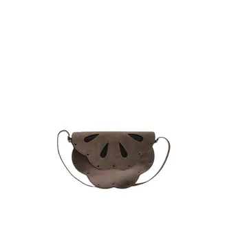 Maliparmi Maliparmi - Leather Bloom Small Cross Body Bag - Dames - Tassen - Bruin - Maat: ONE Size Leer