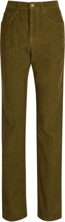 Saint Laurent Clyde Bootcut Corduroy Trousers - Khaki - 27 (W27 / UK8-10 / S)
