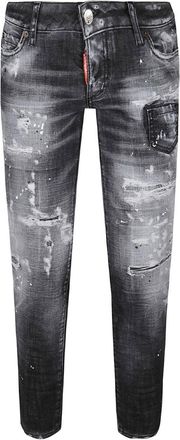 Dsquared2 Mens Special Delivery Ripped Jeans in Black Cotton - Size 26 (Waist)