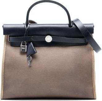 Herm&egrave;s Pre-owned Hermes Toile Herbag Zip 31 Ladies A