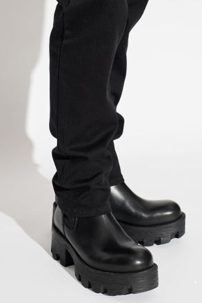 Diesel Chelsea Boots On The D-HAMMER Platform, Mens, Black