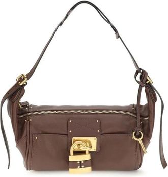 Chlo&eacute; Paddington Padlock Schoudertas - Dames - Schoudertassen - Bruin - ONE Size - Katoen - Tassen