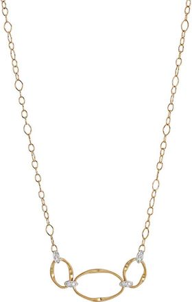 Marco Bicego Marrakech Onde 18K Yellow Gold & Diamond Half Collar Necklace in White Gold/Yellow God at Nordstrom, Size 16.5 In