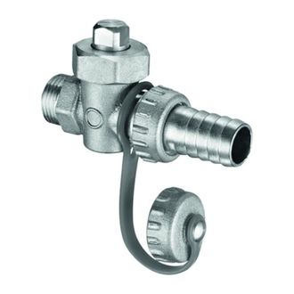 Schell Schell - V&aacute;lvula De Enchufe I + D Con Conexi&oacute;n Roscada Para Manguera 12,5 Bar Lat&oacute;n 3/8 Pulgadas