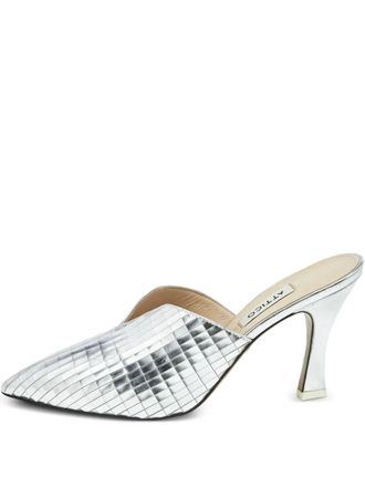 The Attico stiletto mules - women - Calf Leather/Calf Leather/Calf Leather - 39 - Silver