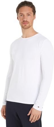 Tommy Hilfiger Mens 3 Pack Basic Long Sleeve Tops, Multicolor (White/White/White), XL