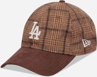 New Era LA Dodgers MLB Plaid 9TWENTY Adjustable Cap Brown