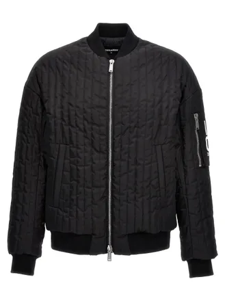 Dsquared2 Black Relaxed Bomber Jacket