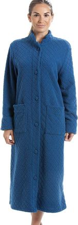 Camille Womens Super Soft Housecoat - Floral Luxury Button Up Bathrobe - Long Sleeved and Front Pockets for Ultimate Comfort & Warmth Jade 20-22