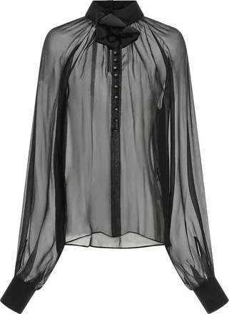 Dolce & Gabbana Chiffon blouse with flower
