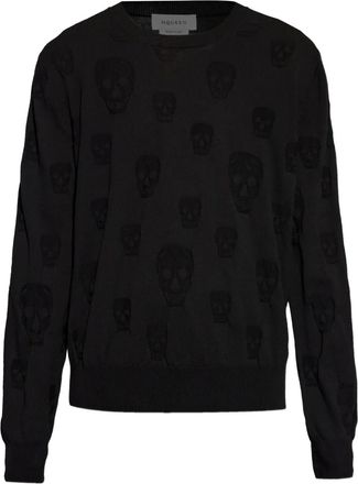 Alexander McQueen skull-pattern sweater - men - Cotton - 46 - Black